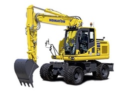 Komatsu ratiniai ekskavatoriai